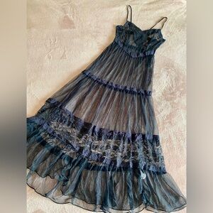 Sheer Black Midi Dress